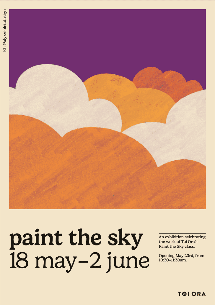 Paint the Sky Exhibition - 18 May - 2 June (Opening 23 May 10:30-11:30am)