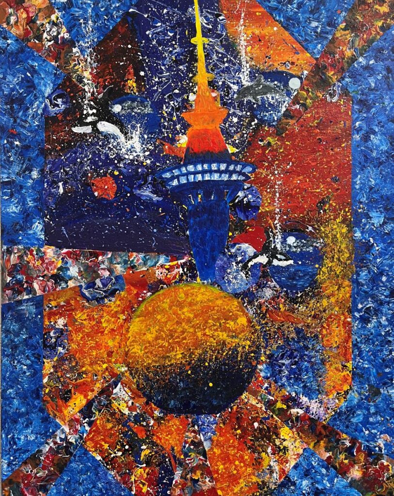 Portal, a painting by Toi Ora artist Rob Lehu-Moetara