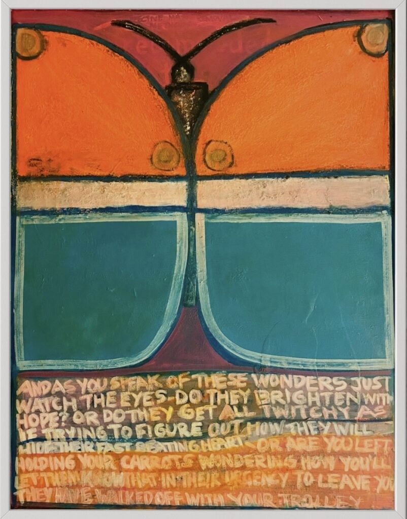 SamRB art, a butterfly with text. 