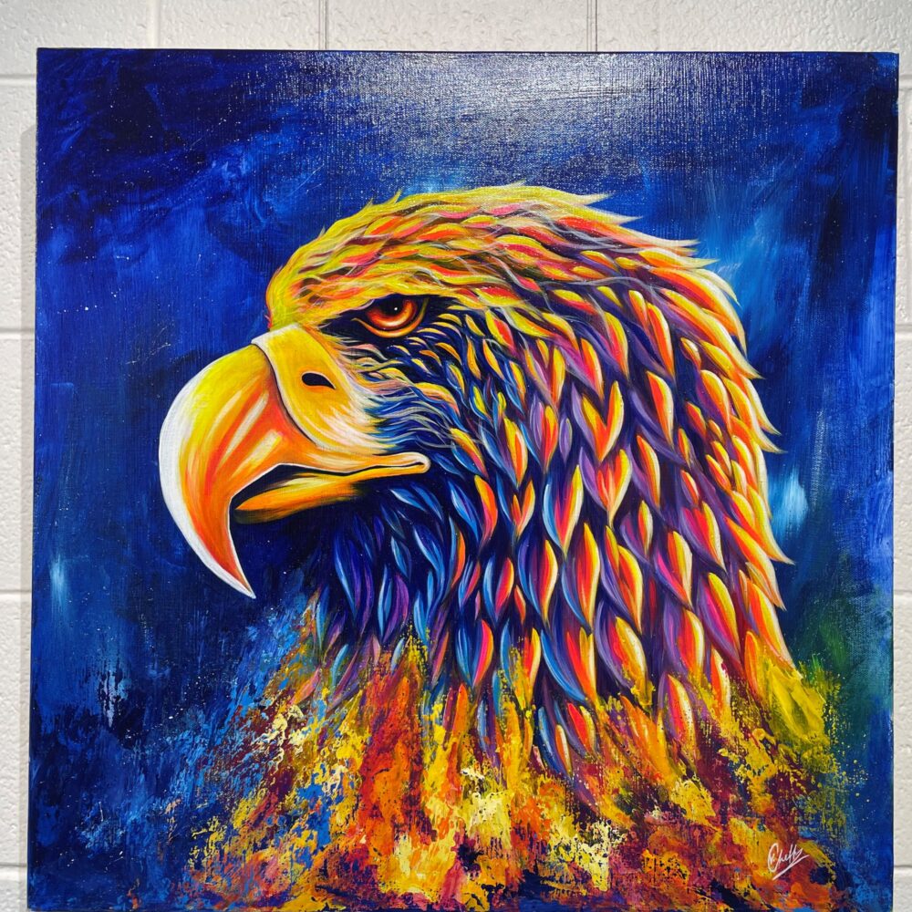 Varsha Ray Chetty Strength Acrylic on Canvas 600 x 600mm $650